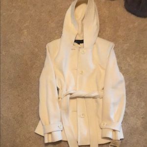 Anne Klein off-white pea coat NWT